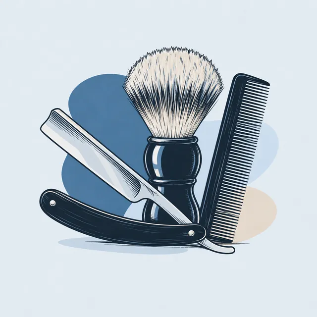 Illustration einer Online-Buchungsseite für Herrenfriseur
