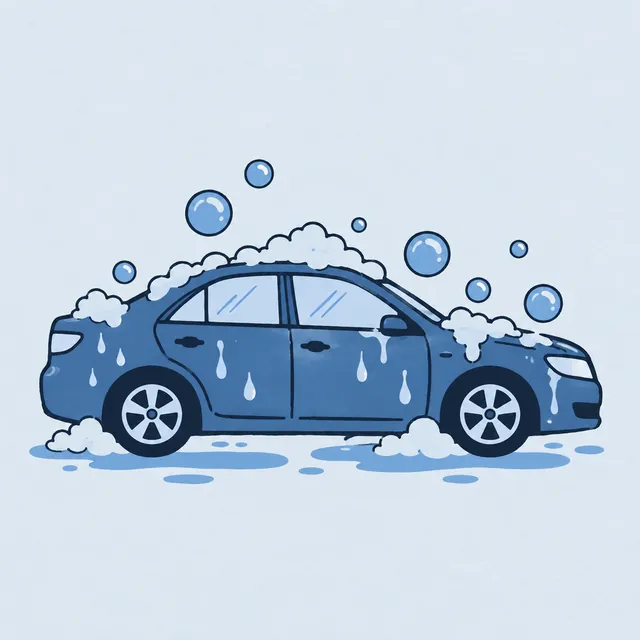 Illustration of an online booking page for Car wash