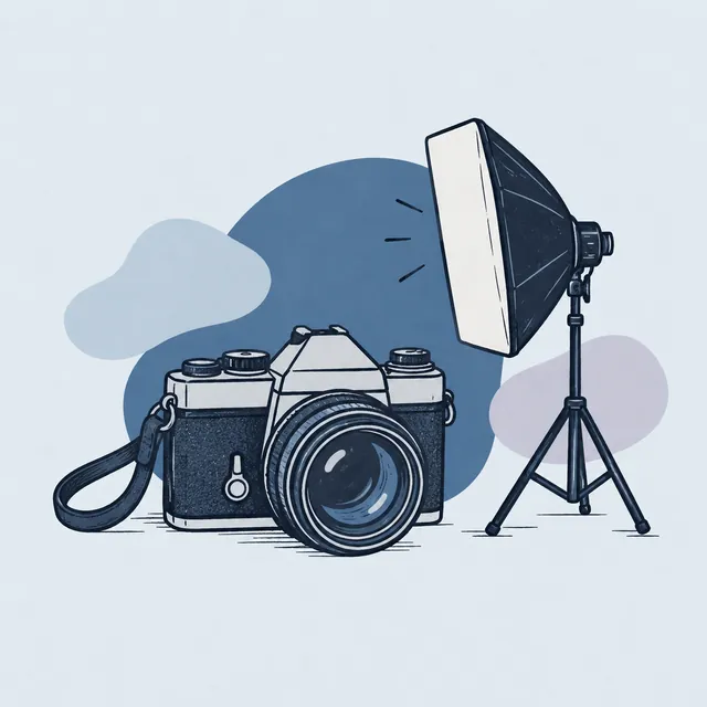 Illustration einer Online-Buchungsseite für Fotostudio
