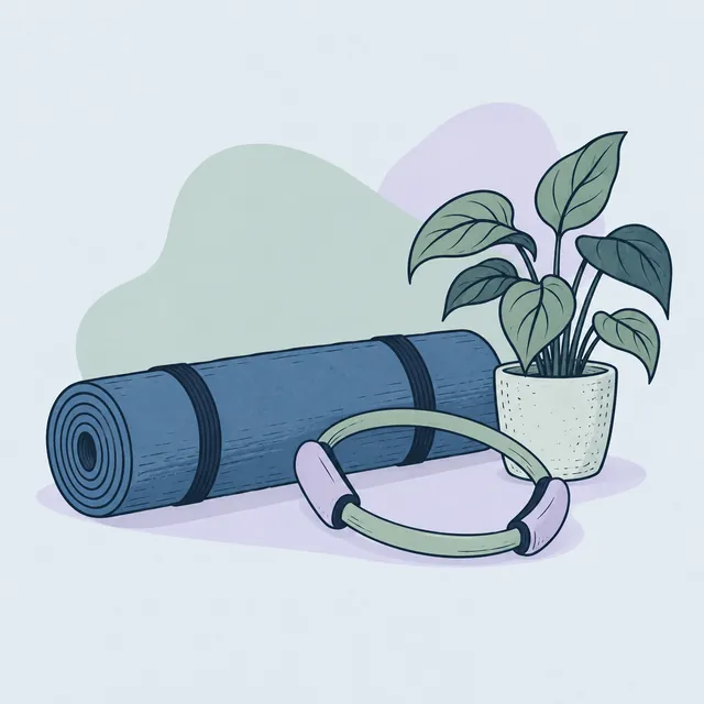 Illustrazione di una pagina di prenotazione online per Studio di pilates e yoga